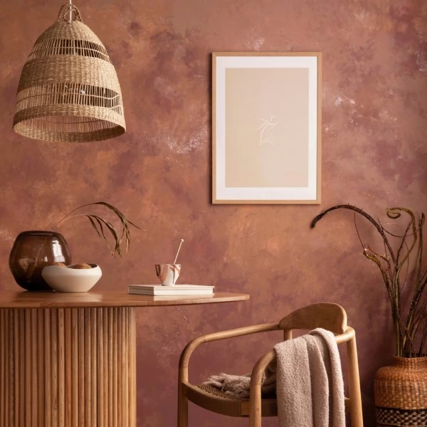 a room with a table and chair