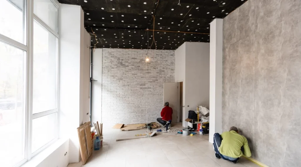 A room being remodeled