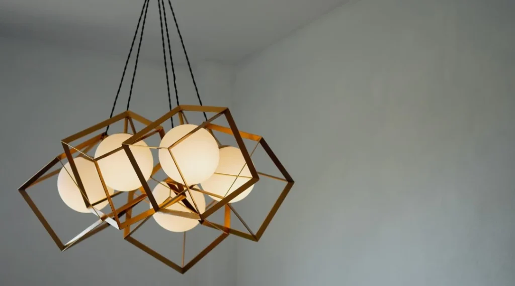 A modern chandelier